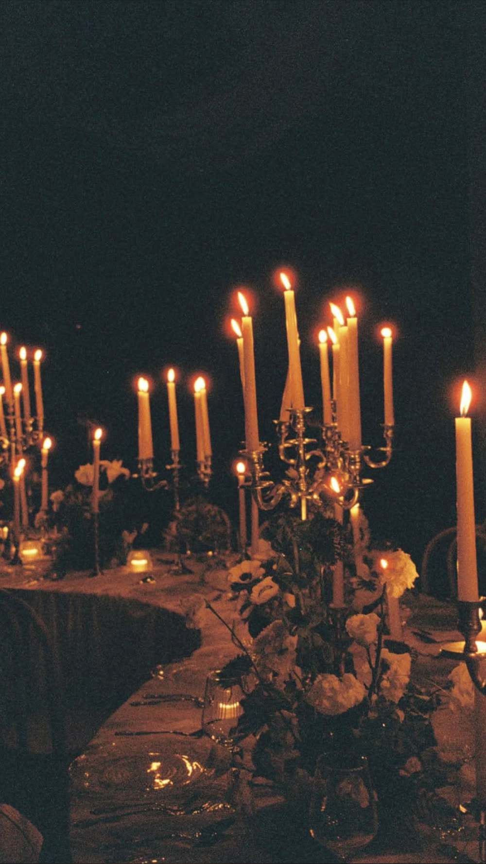 Underexposed candle field