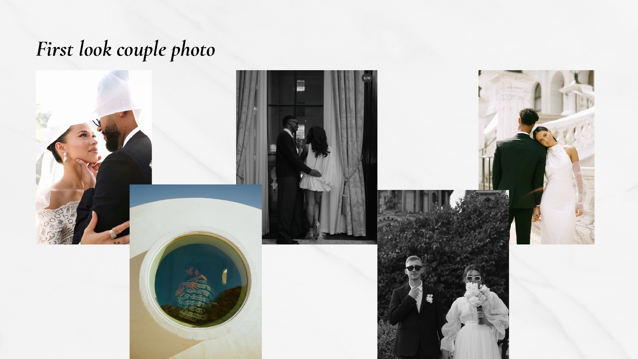 First look couple inspiration